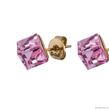 Пусеты Fiore Luna, Crystal Pink, SWE0127/2 P G Пусеты Fiore Luna, Crystal Pink, SWE0127/2 P G